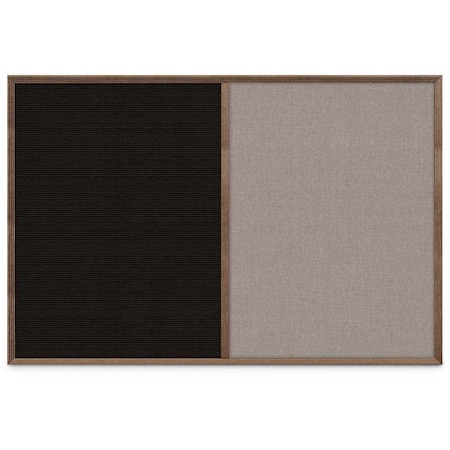 United Visual Products Slim Style Indoor Enclosed Corkboard, 24 UV502SC-BLACK-RUBBER